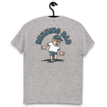 Running Blond Hair Light Skin Tone Glasses Moustache Dad T-Shirt