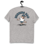 Running Brown Hair Light Skin Tone Glasses Moustache Dad T-Shirt