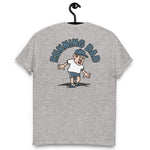 Running Brown Hair Light Skin Tone No-Glasses Moustache Dad T-Shirt