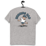 Running Brown Hair Light Skin Tone No-Glasses Stubble Dad T-Shirt