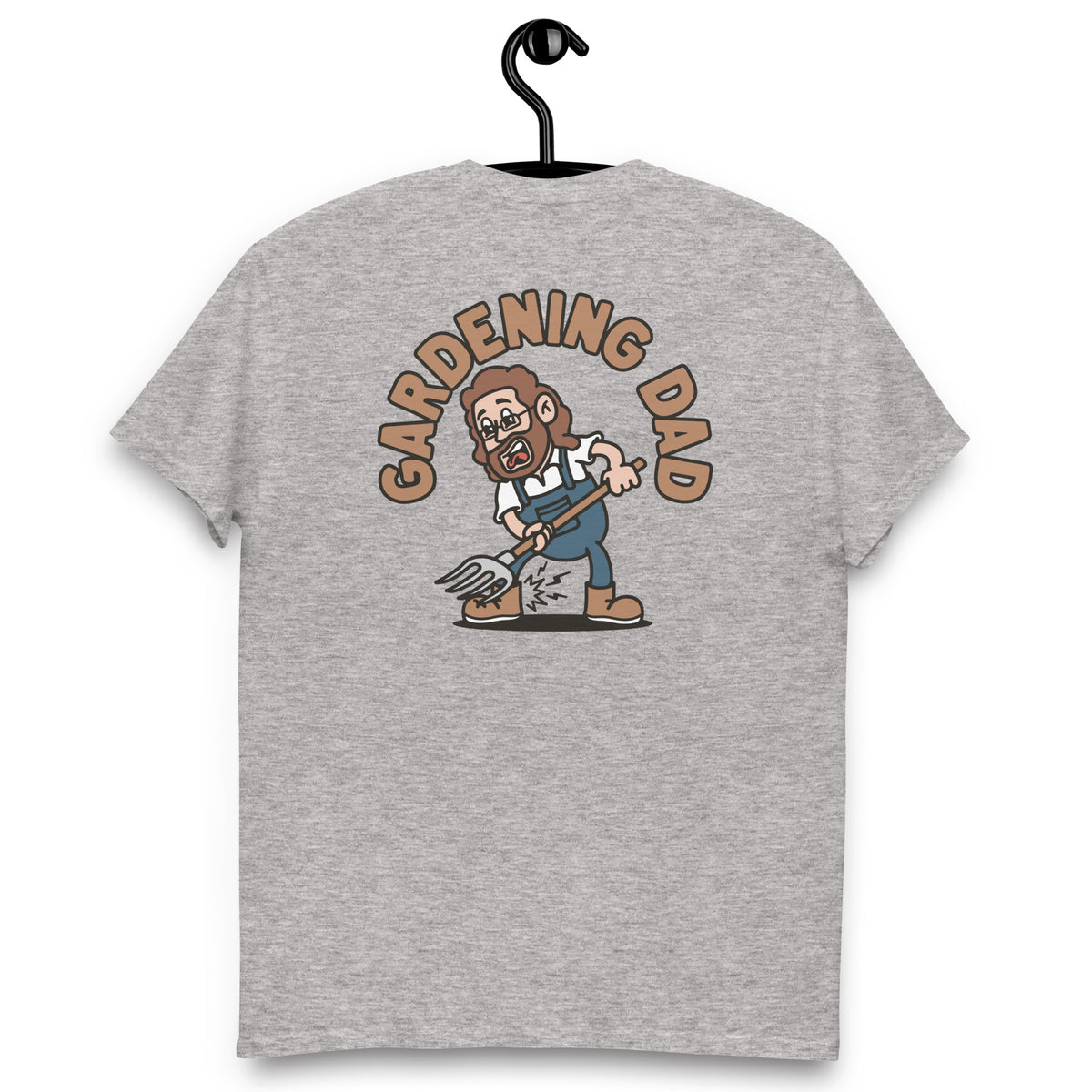 Gardening Brown Hair Light Skin Tone Glasses Long Beard Dad T-Shirt