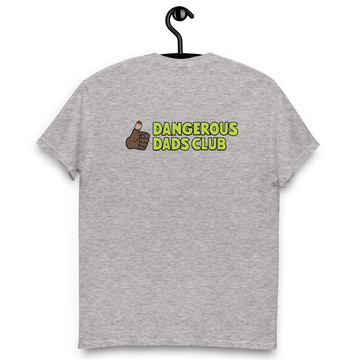 Dangerous Dads Club T-Shirt - L.Green logo with dark thumb