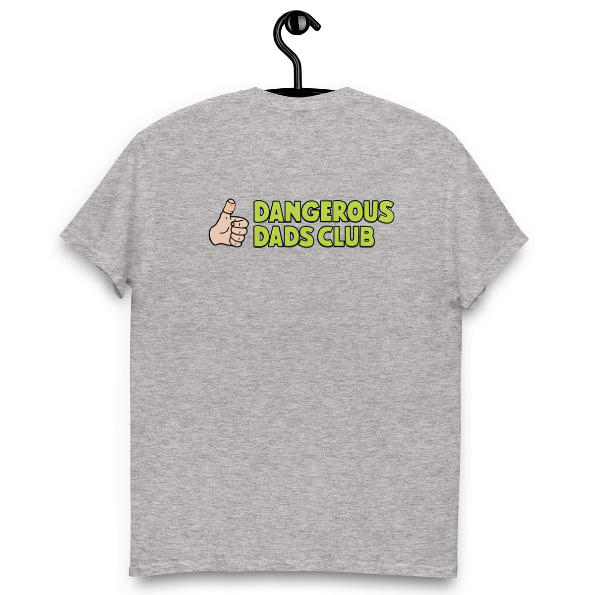 Dangerous Dads Club T-Shirt - L.Green logo with light thumb