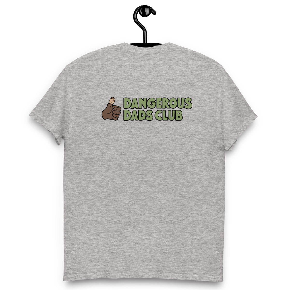 Dangerous Dads Club T-Shirt - Green logo with dark thumb