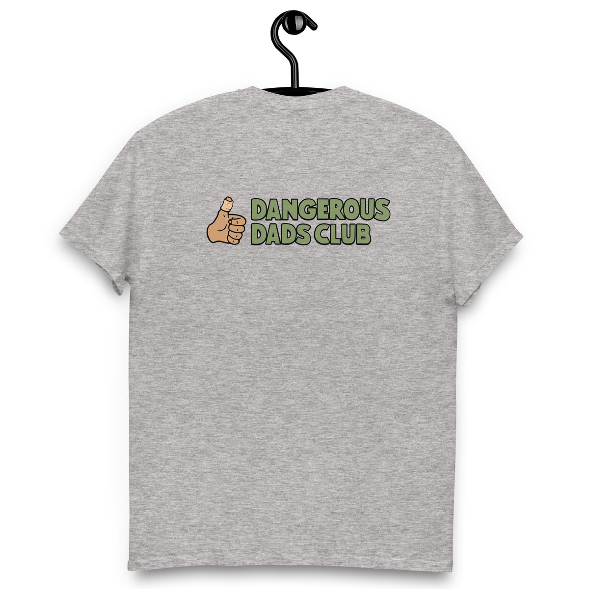 Dangerous Dads Club T-Shirt - Green logo with tan thumb