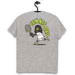 Tennis Black Hair Dark Skin Tone No-Glasses Long Beard Dad T-Shirt