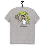 Tennis Black Hair Light Skin Tone No-Glasses Long Moustache Dad T-Shirt