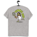 Tennis Black Hair Tan Skin Tone No-Glasses Long Moustache Dad T-Shirt