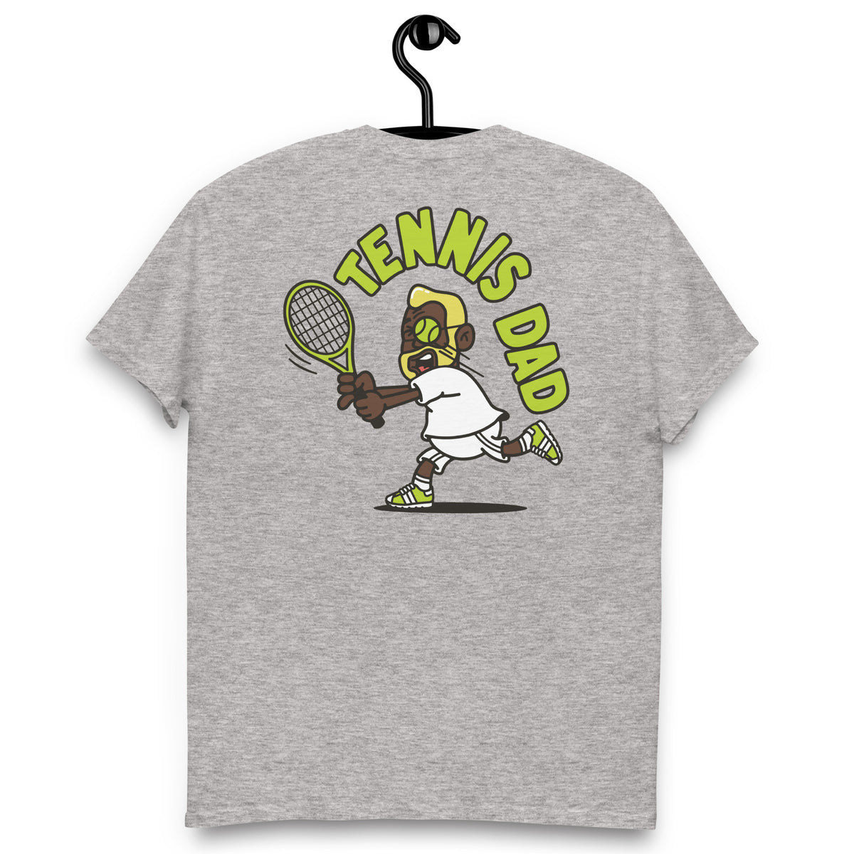 Tennis Blond Hair Dark Skin Tone Glasses Medium Beard Dad T-Shirt