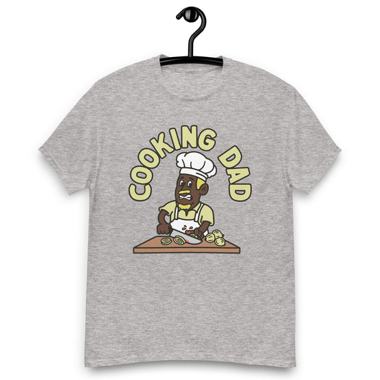 Cooking Blond Hair Dark Skin Tone No-Glasses Moustache & Chin Beard Dad T-Shirt