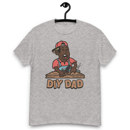DIY Black Hair Dark Skin Tone No-Glasses Stubble Dad T-Shirt