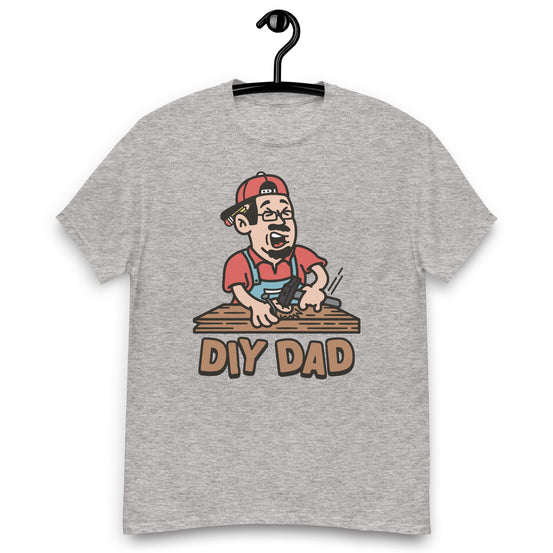 DIY Black Hair Light Skin Tone Glasses Moustache & Chin Beard Dad T-Shirt