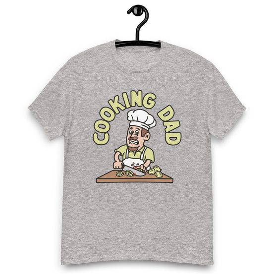 Cooking Brown Hair Light Skin Tone No-Glasses Moustache & Chin Beard Dad T-Shirt