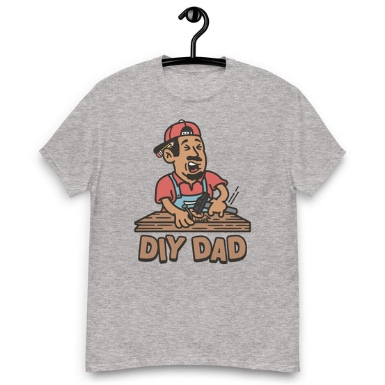 DIY Black Hair Tan Skin Tone No-Glasses Moustache & Chin Beard Dad T-Shirt