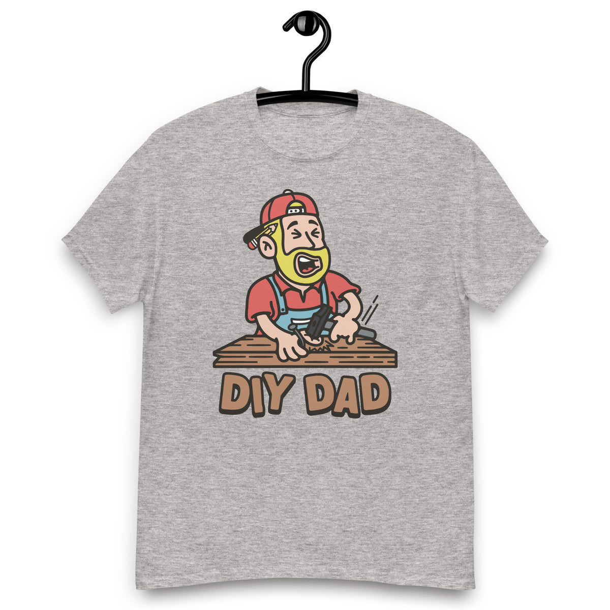 DIY Blond Hair Light Skin Tone No-Glasses Beard Dad T-Shirt