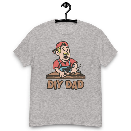 DIY Blond Hair Light Skin Tone No-Glasses Moustache Dad T-Shirt
