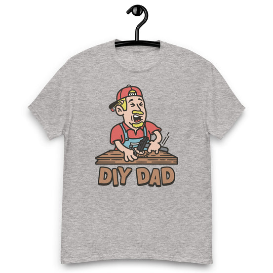 DIY Blond Hair Light Skin Tone No-Glasses Moustache & Chin Beard Dad T-Shirt