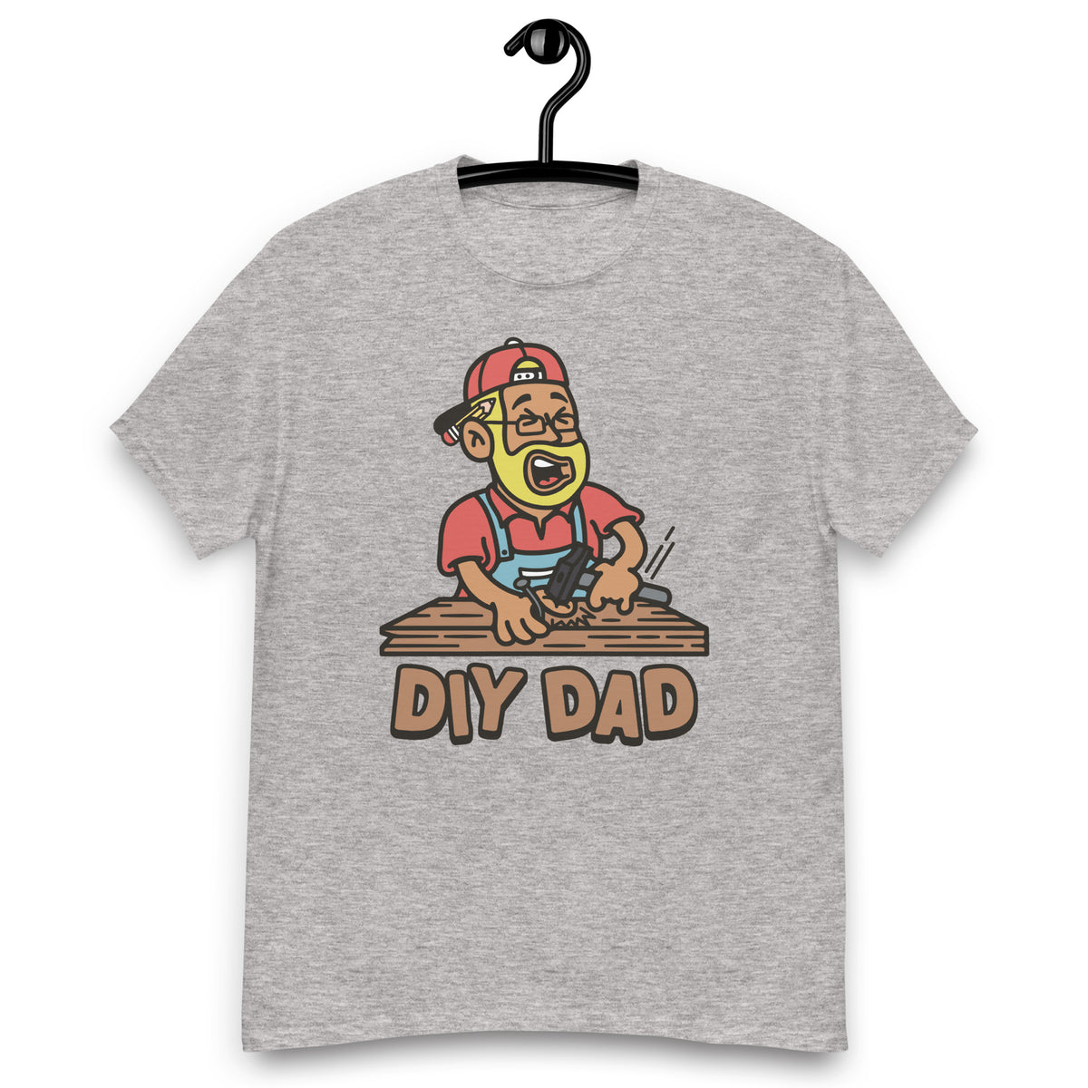 DIY Blond Hair Tan Skin Tone Glasses Beard Dad T-Shirt