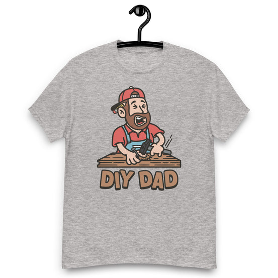 DIY Brown Hair Light Skin Tone No-Glasses Beard Dad T-Shirt