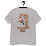Climbing Blond Hair Light Skin Tone Glasses Stubble Dad T-Shirt