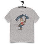 Fishing Blond Hair Light Skin Tone No-Glasses Moustache Dad T-Shirt