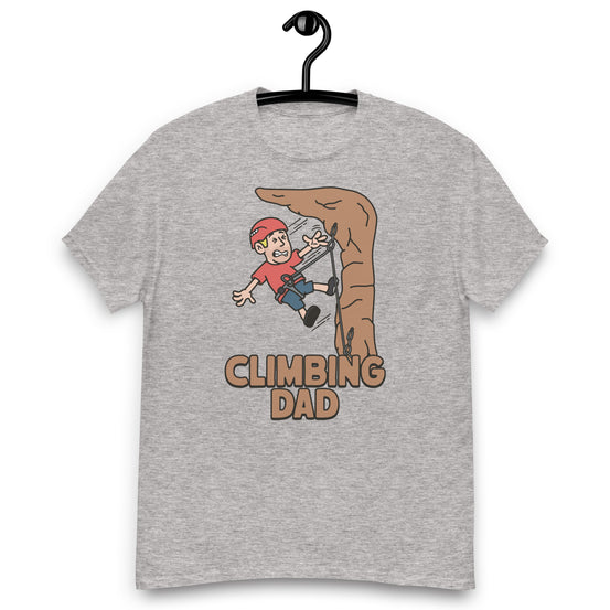 Climbing Blond Hair Light Skin Tone No-Glasses Stubble Dad T-Shirt