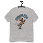 Fishing Brown Hair Dark Skin Tone Glasses Beard Dad T-Shirt