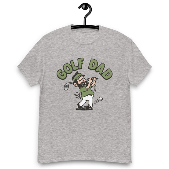 Golf Black Hair Light Skin Tone No-Glasses Beard Dad T-Shirt