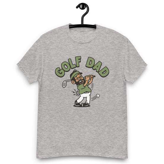 Golf Black Hair Tan Skin Tone Glasses Beard Dad T-Shirt
