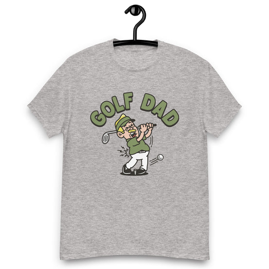 Golf Blond Hair Light Skin Tone Glasses Moustache Dad T-Shirt