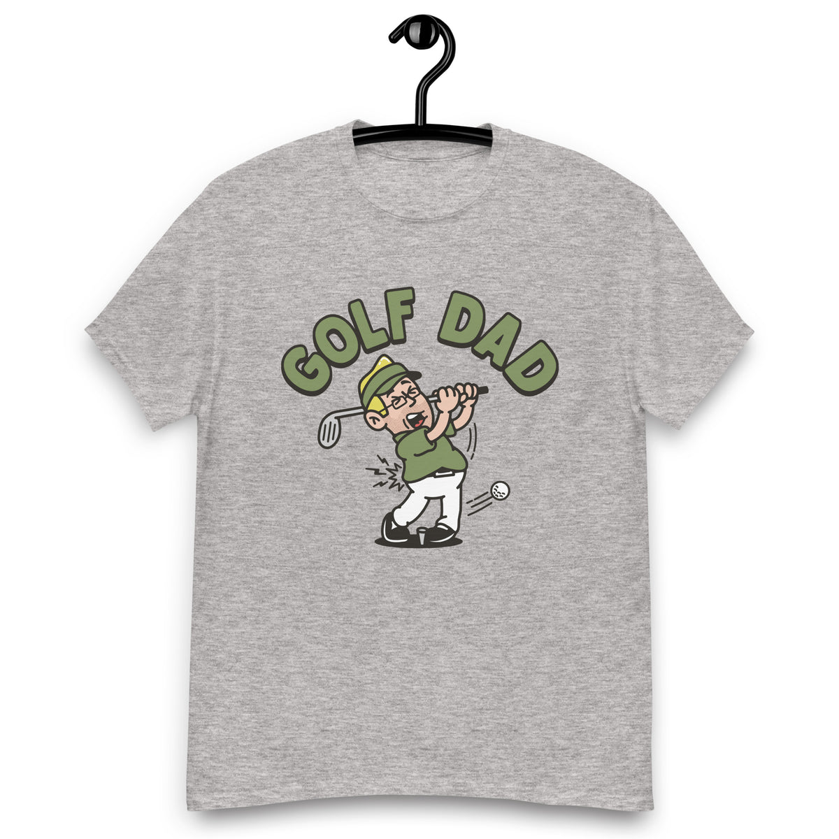 Golf Blond Hair Light Skin Tone Glasses Stubble Dad T-Shirt