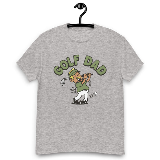 Golf Blond Hair Tan Skin Tone No-Glasses Moustache Dad T-Shirt