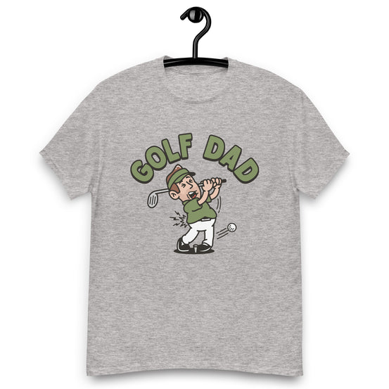 Golf Brown Hair Light Skin Tone No-Glasses Stubble Dad T-Shirt