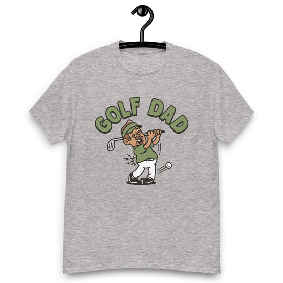 Golf Brown Hair Tan Skin Tone Glasses Moustache Dad T-Shirt