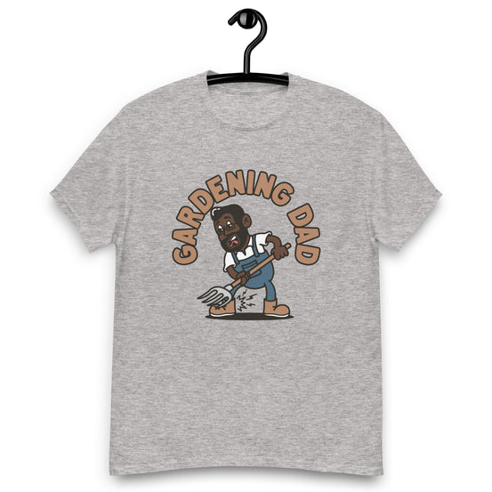 Gardening Black Hair Dark Skin Tone Glasses Medium Beard Dad T-Shirt