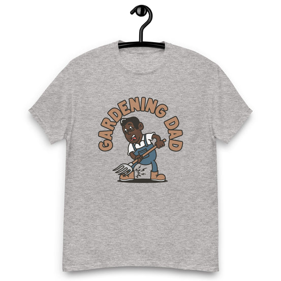 Gardening Black Hair Dark Skin Tone Glasses Medium Stubble Dad T-Shirt