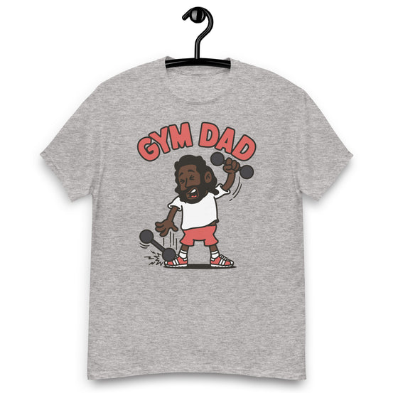 Gym Black Hair Dark Skin Tone No-Glasses Long Beard Dad T-Shirt