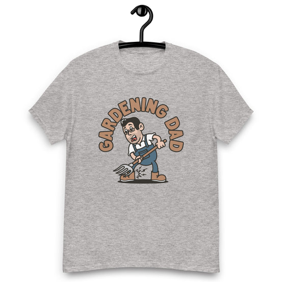 Gardening Black Hair Light Skin Tone Glasses Medium Stubble Dad T-Shirt