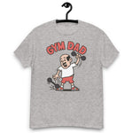 Gym Black Hair Light Skin Tone No-Glasses Bald Moustache Dad T-Shirt