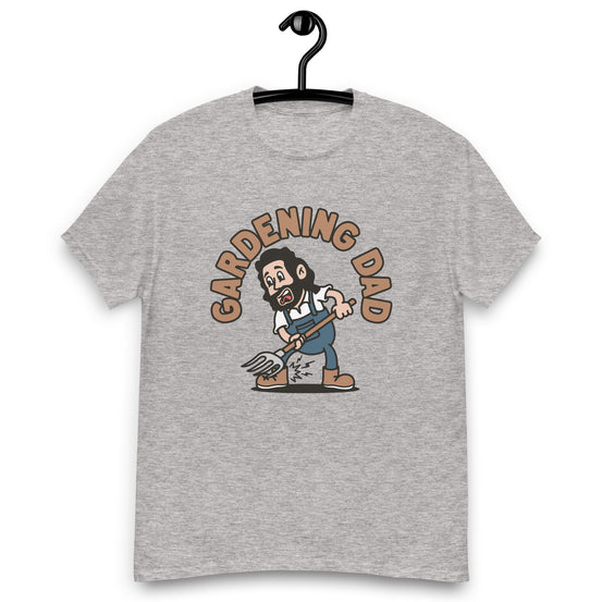 Gardening Black Hair Light Skin Tone No-Glasses Long Beard Dad T-Shirt