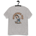 Gardening Black Hair Light Skin Tone No-Glasses Long Moustache Dad T-Shirt