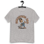 Gardening Black Hair Tan Skin Tone Glasses Medium Moustache Dad T-Shirt