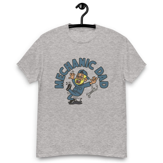 Mechanic Blond Hair Tan Skin Tone Glasses Beard Dad T-Shirt