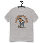 Gardening Black Hair Tan Skin Tone No-Glasses Long Moustache Dad T-Shirt