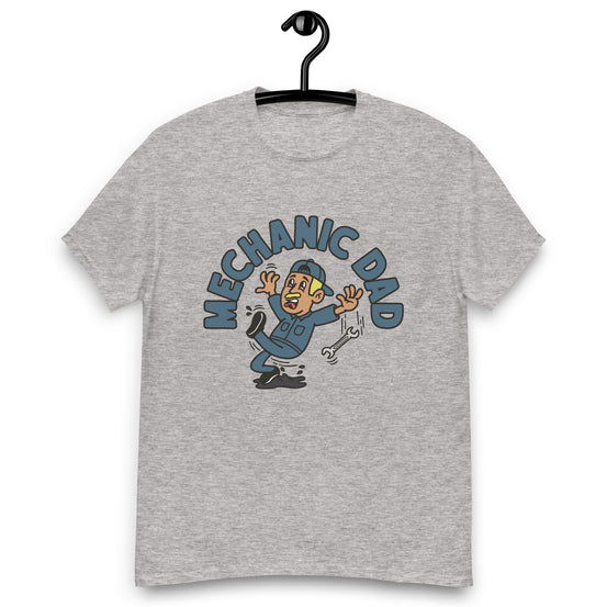 Mechanic Blond Hair Tan Skin Tone No-Glasses Moustache Dad T-Shirt