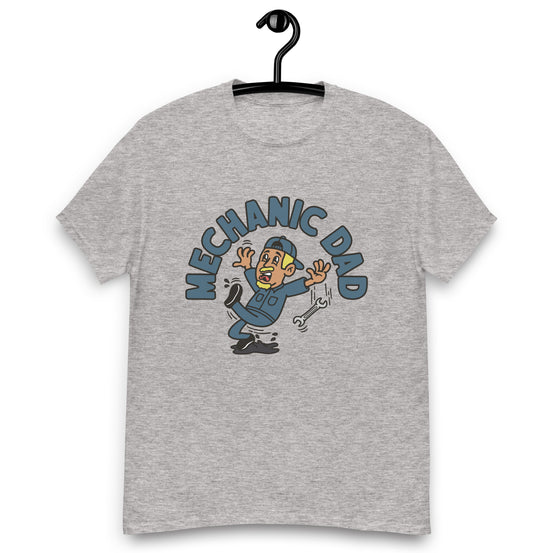 Mechanic Blond Hair Tan Skin Tone No-Glasses Moustache & Chin Beard Dad T-Shirt