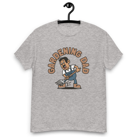 Gardening Black Hair Tan Skin Tone No-Glasses Medium Moustache Dad T-Shirt