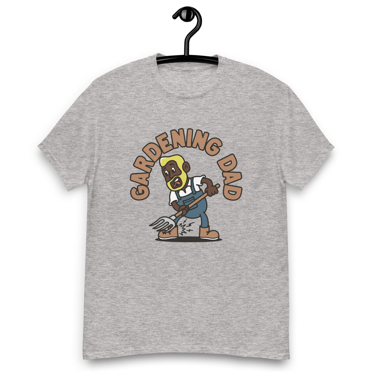Gardening Blond Hair Dark Skin Tone No-Glasses Medium Beard Dad T-Shirt