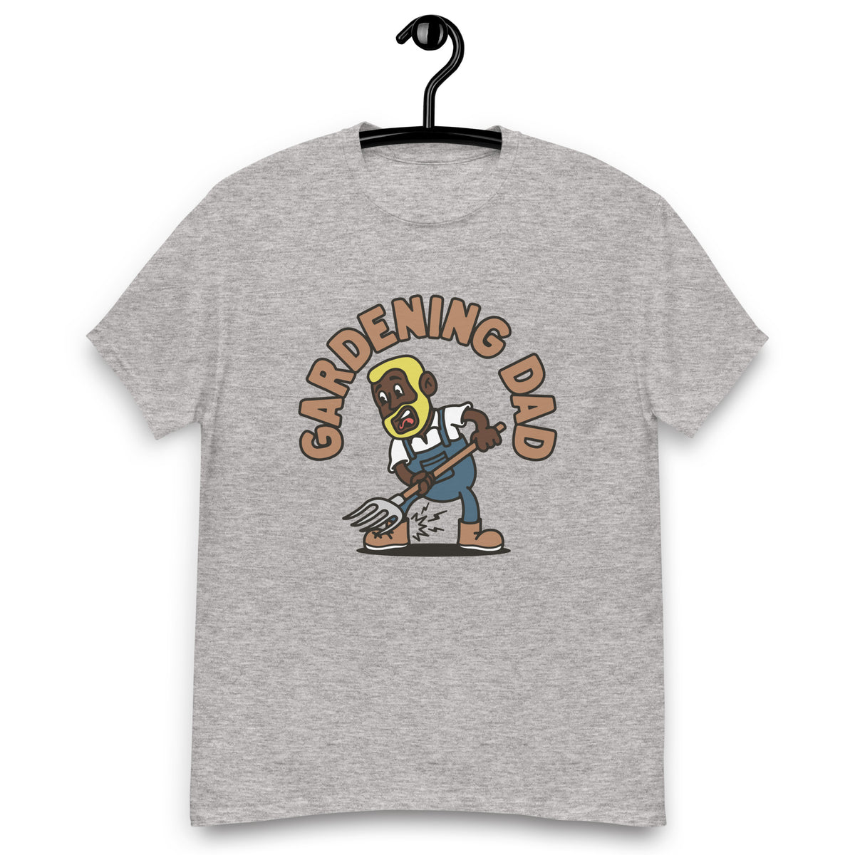 Gardening Blond Hair Dark Skin Tone No-Glasses Short Beard Dad T-Shirt