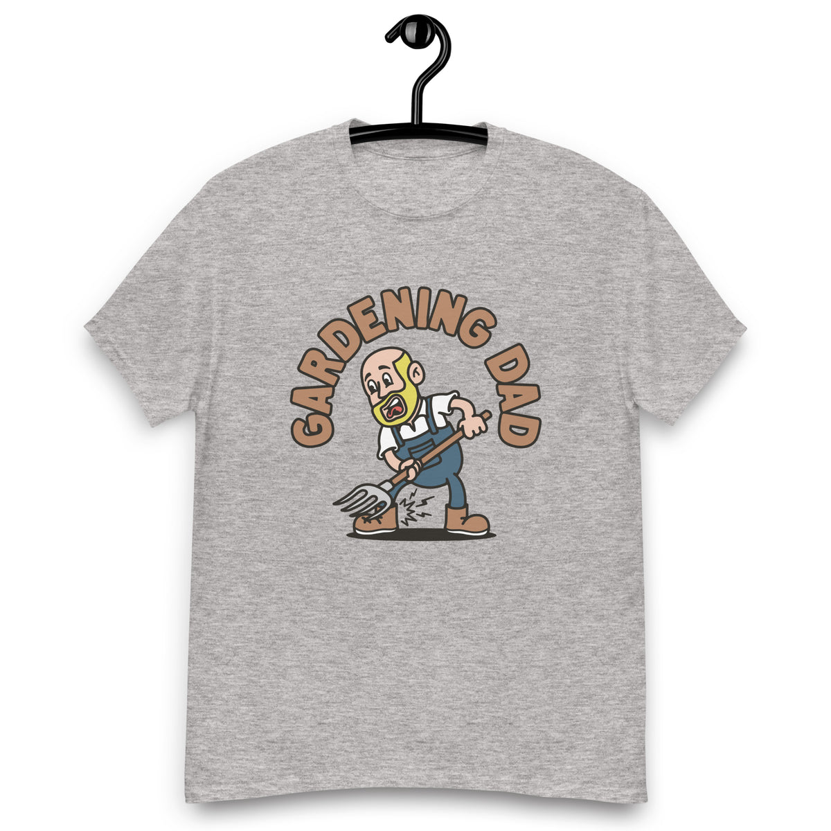 Gardening Blond Hair Light Skin Tone No-Glasses Bald Beard Dad T-Shirt